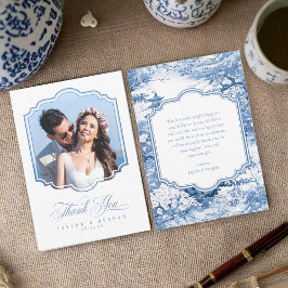 Chinoiserie Wedding Pattern Foto Template ID1094 Dankeskarte