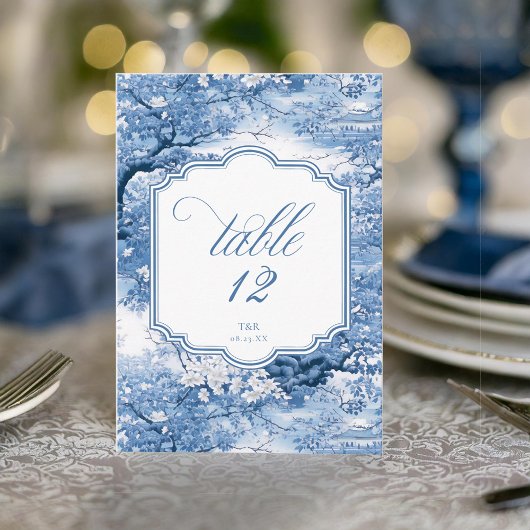 Chinoiserie Wedding Pattern Tischnummern ID1094