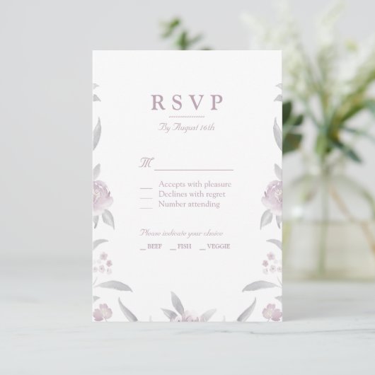 Chinoiserie Wedding RSVP (Stehend Vorderseite)