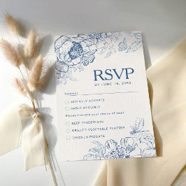 Chinoiserie Wedding RSVP Card