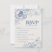 Chinoiserie Wedding RSVP Card Karte (Vorderseite)