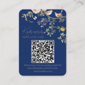 Chinoiserie Wedding Website RSVP QR Code  Begleitkarte (Vorderseite)