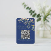 Chinoiserie Wedding Website RSVP QR Code  Begleitkarte (Stehend Vorderseite)