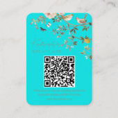 Chinoiserie Wedding Website RSVP QR Code  Begleitkarte (Vorderseite)
