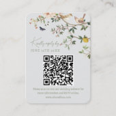 Chinoiserie Wedding Website RSVP QR Code  Begleitkarte (Vorderseite)