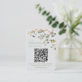 Chinoiserie Wedding Website RSVP QR Code  Begleitkarte (Stehend Vorderseite)