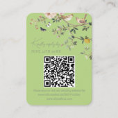 Chinoiserie Wedding Website RSVP QR Code  Begleitkarte (Vorderseite)