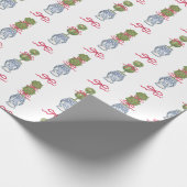 Chinoiserie Weihnachten Geschenkpapier (Ecke)