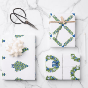 Chinoiserie Weihnachten Geschenkpapier Set