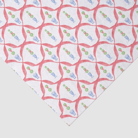 Chinoiserie Weihnachten Seidenpapier (Ausschnitt)