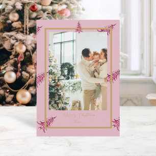 Chinoiserie Weihnachten Staubiges Rosa Pagode 2-Fo