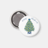 Chinoiserie Weihnachtsbaum Magnet (Vorderseite/Rückseite)