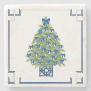 Chinoiserie Weihnachtsbaum Steinuntersetzer