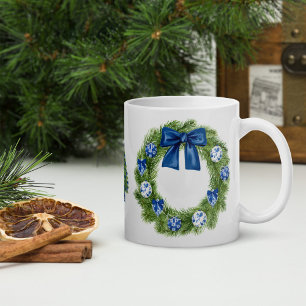 Chinoiserie Weihnachtsbaum und Kranz Kaffeetasse