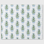 Chinoiserie Weihnachtsbaum Wrapping Paper Geschenkpapier (Flach)