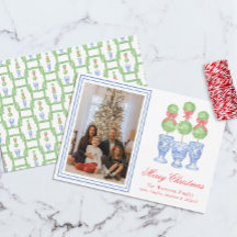 Chinoiserie Weihnachtsbäume Topiary Foto