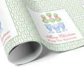 Chinoiserie Weihnachtsbäume Topiary Geschenk Geschenkpapier (Rolleneckpunkt)