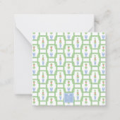 Chinoiserie Weihnachtsbäume Topiary Geschenk Mitteilungskarte (Rückseite)