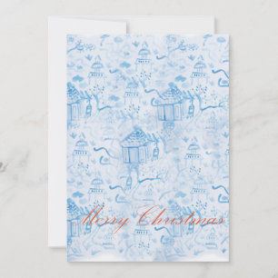 Chinoiserie-Weihnachtskarte Einladung