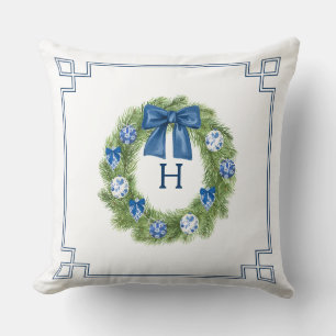 Chinoiserie-Weihnachtskranz  Kissen