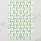 Chinoiserie Weihnachtsmann Topiary Briefpapier (Rückseite)