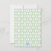 Chinoiserie Weihnachtsmann Topiary Dankeskarte (Rückseite)