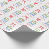 Chinoiserie Weihnachtsmann Topiary Geschenkpapier (Ecke)