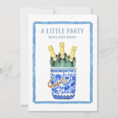 Chinoiserie Weineimer Einladung zum Silvesterabend (Vorderseite)