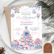 Chinoiserie Winter Onederland Coquette Zum Geburts
