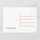 Chinoiserie Wreath, Blue & White Grandmillenial Feiertagspostkarte (Rückseite)