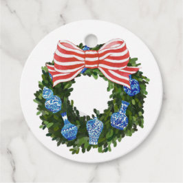 Chinoiserie Wreath, Christmas Ginger Jar, Geschenkanhänger