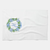 Chinoiserie Wreath Christmas Monogram Geschirrtuch (Horizontal)