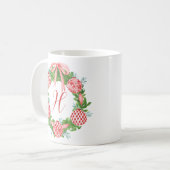 Chinoiserie Wreath Christmas Monogram Kaffeetasse (Vorderseite Links)