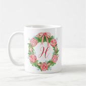 Chinoiserie Wreath Christmas Monogram Kaffeetasse (Links)