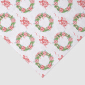 Chinoiserie Wreath Christmas Monogram Seidenpapier (Ausschnitt)