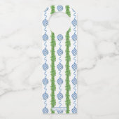 Chinoiserie Wreath Monogram Flaschenanhänger (Rückseite)