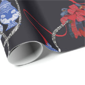 Chinoiserie Zebra & Ribbons Geschenkpapier (Rolleneckpunkt)