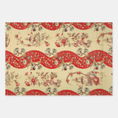 Chinoiserie zu Weihnachten Geschenkpapier Set (Vorderseite)