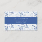 Chinoiserie zweiseitig Blue Wedding Platzkarte (Rückseite)