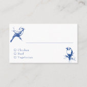 Chinoiserie zweiseitig Blue Wedding Platzkarte (Vorderseite)