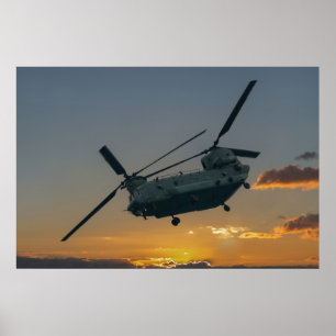 Chinook bei Sunset Poster