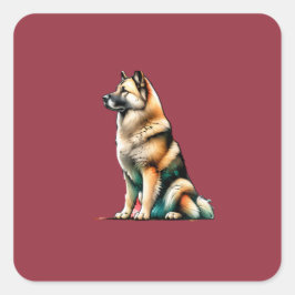 Chinook Dog Quadratischer Aufkleber