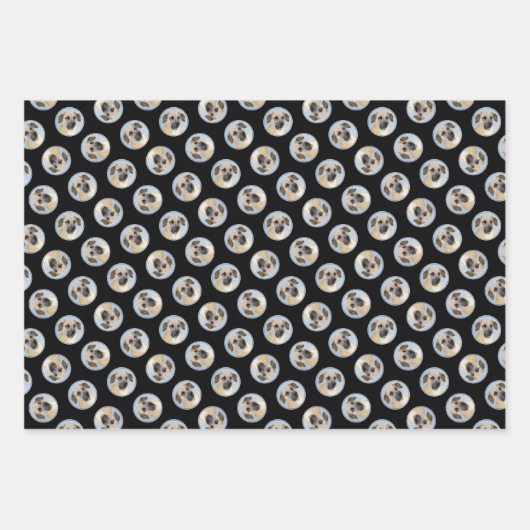 Chinook Drop Ohrmalerei Original Schlittenhunde Ku Geschenkpapier Set (Vorderseite 3)