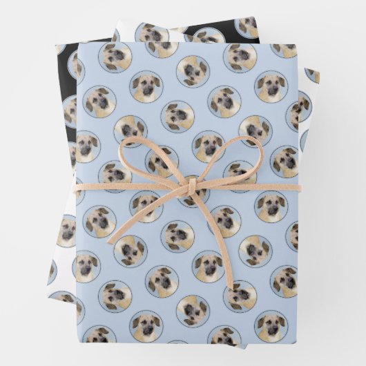 Chinook Drop Ohrmalerei Original Schlittenhunde Ku Geschenkpapier Set (Beispiel)