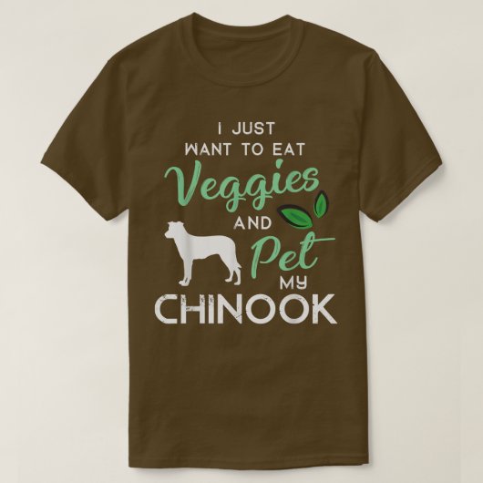 Chinook Funny Vegan Dog Lover Owner Xmas Birthday T-Shirt (Design vorne)