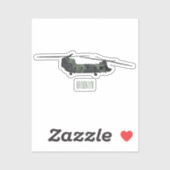 Chinook Heerhubschrauber Cartoon Illustration Aufkleber (Blatt)