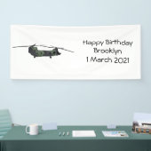 Chinook Heerhubschrauber Cartoon Illustration Banner (Messe)