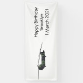 Chinook Heerhubschrauber Cartoon Illustration Banner (Vertikal)
