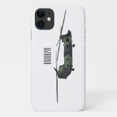 Chinook Heerhubschrauber Cartoon Illustration Case-Mate iPhone Hülle (Rückseite)