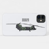 Chinook Heerhubschrauber Cartoon Illustration Case-Mate iPhone Hülle (Rückseite (Horizontal))